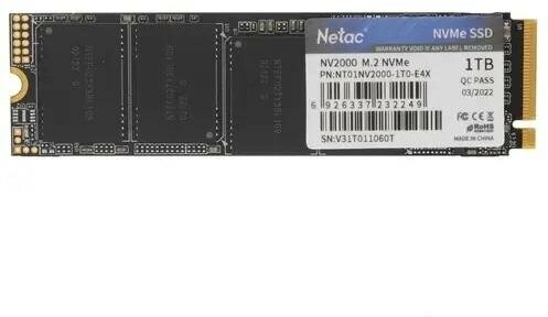 Накопитель SSD Netac M.2 2280 NV2000 NVMe PCIe 1Tb (NT01NV2000-1T0-E4X) - фото №9