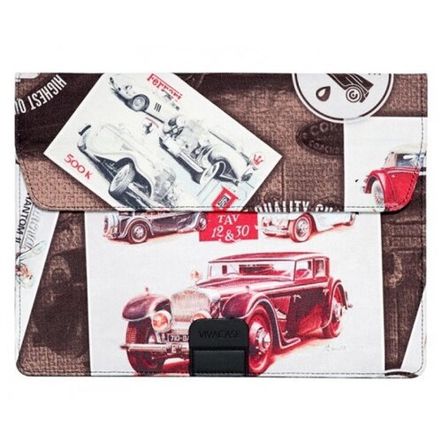 фото Аксессуар чехол-папка 15-16-inch vivacase для macbook air cars brown vcn-fcr160-br