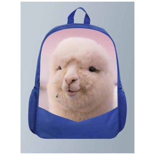 фото Голубой рюкзак с принтом животные лама lama - 93 brutbag