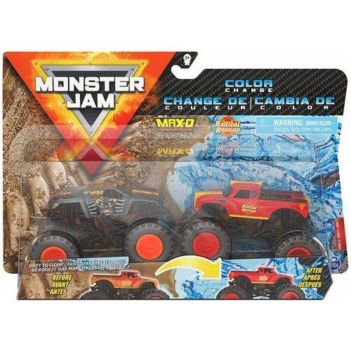 Машинка Monster Jam траки, меняющие цвет 1:64, 2шт, 6060878