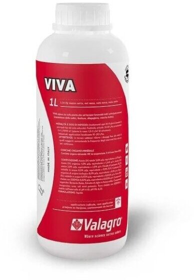 Удобрение Valagro Viva (Вива), стимулятор роста и развития растений, 1 л