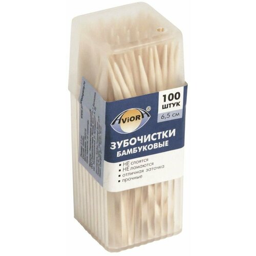 Зубочистки AVIORA бамбук в баночке 100 шт 363₽