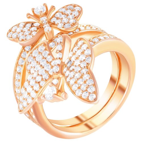 фото Кольцо из серебра 925 пробы с кубическим цирконием dm0633r_ko_001_pink element47