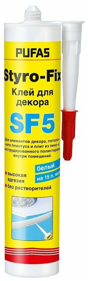 Монтажный клей для элементов декора Pufas Styro-Fix SF 5 (Морозоустойчивый)