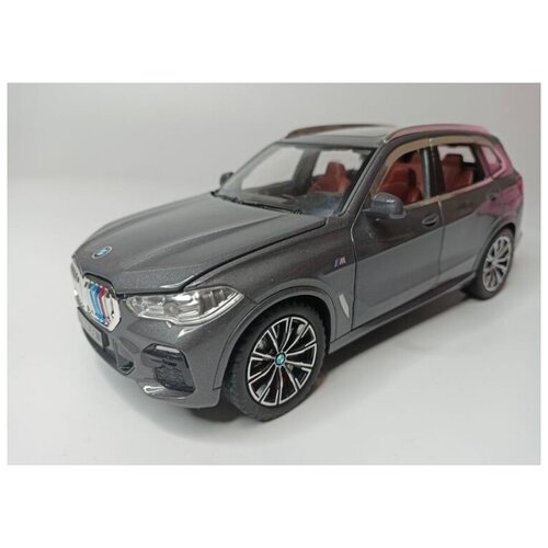 Коллекционная машинка игрушка металлическая BMW X5 масштаб 1:24 для мальчиков масштабная модель 1:24 серый коллекционная машинка игрушка металлическая bmw m8 для мальчиков масштабная модель 1 24 серый