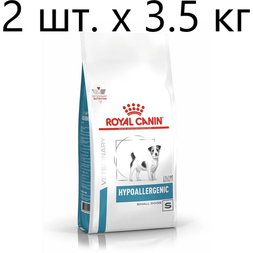 Сухой корм для взрослых собак Royal Canin Hypoallergenic HSD 24 Small Dog, при аллергии, 2 шт. х 3.5 кг (для мелких пород) royal canin hypoallergenic hsd 24 small dog полнорационный сухой корм для взрослых собак мелких пород при пищевой аллергии или непереносимости диетический