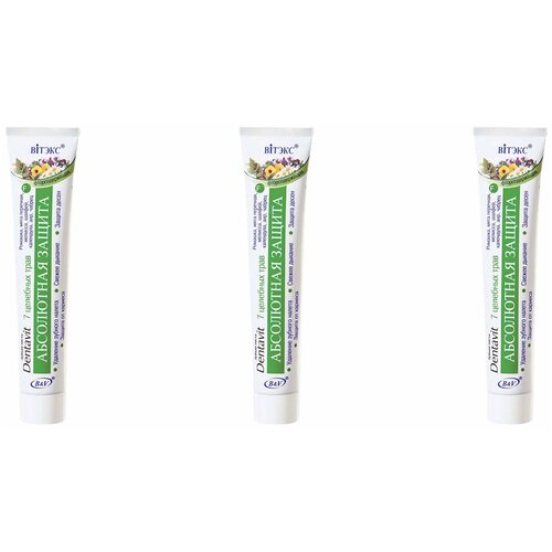 Витэкс Зубная паста 7 Целебных трав Абсолютная защита, фторсодержащая, 85 г, 3 шт
