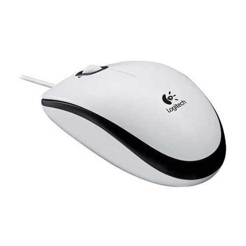 фото Мышь проводная logitech m100, usb, 2 кнопки + 1 колесо-кнопка, оптическая, бело-черная, 1 шт.