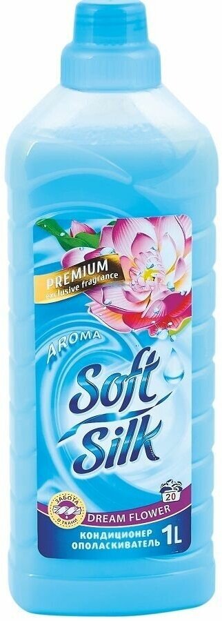 Romax Кондиционер - Ополаскиватель Soft Silk PREMIUM для тканей Dream flower, 1 л