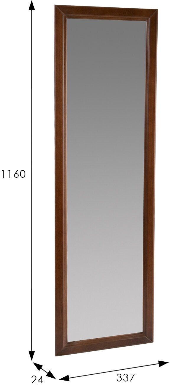 Зеркало настенное прямоугольное PASSO GIGLIO, рама бук, коричневая