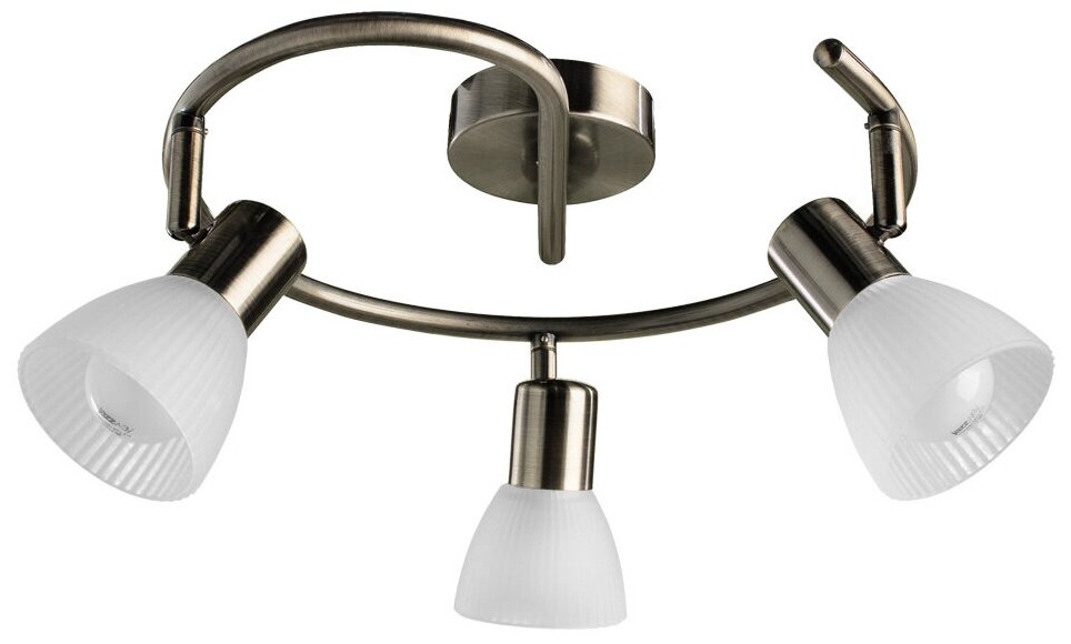 Потолочная люстра Arte Lamp Parry A5062PL-3AB, E14, кол-во ламп:3шт, Бронза