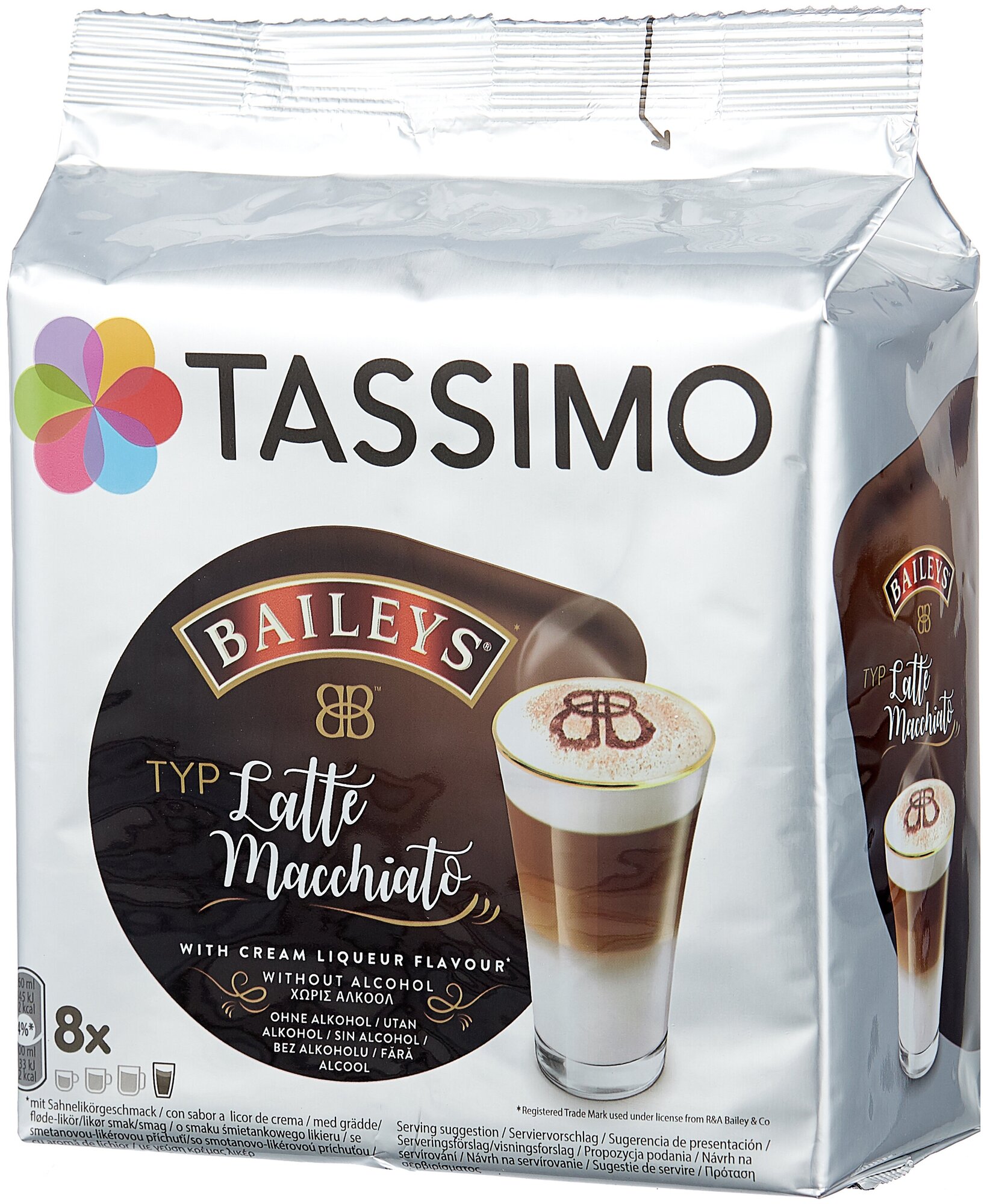 Набор кофе в капсулах Tassimo Baileys Latte Macchiato 5 упаковок *8 порций - фотография № 3