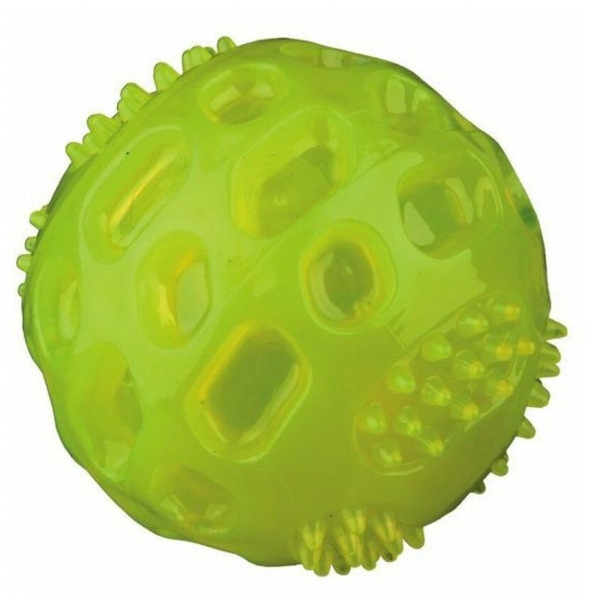TRIXIE 33643 Игрушка д/собак мяч светящийся d6,5см силикон - фотография № 5