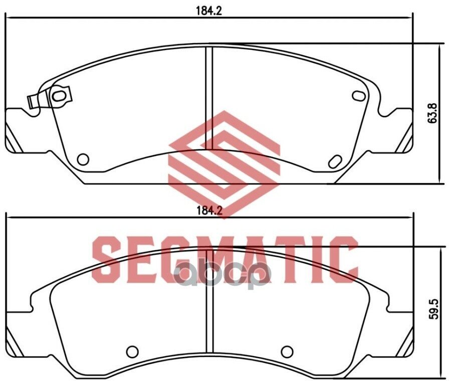 Колодка Торм Диск Пер Chevrolet Tahoe 5.3 2007-2013 Chevrolet Tahoe 5.3 2007-2014 Cadillac Escala SEGMATIC арт. SGBP2647