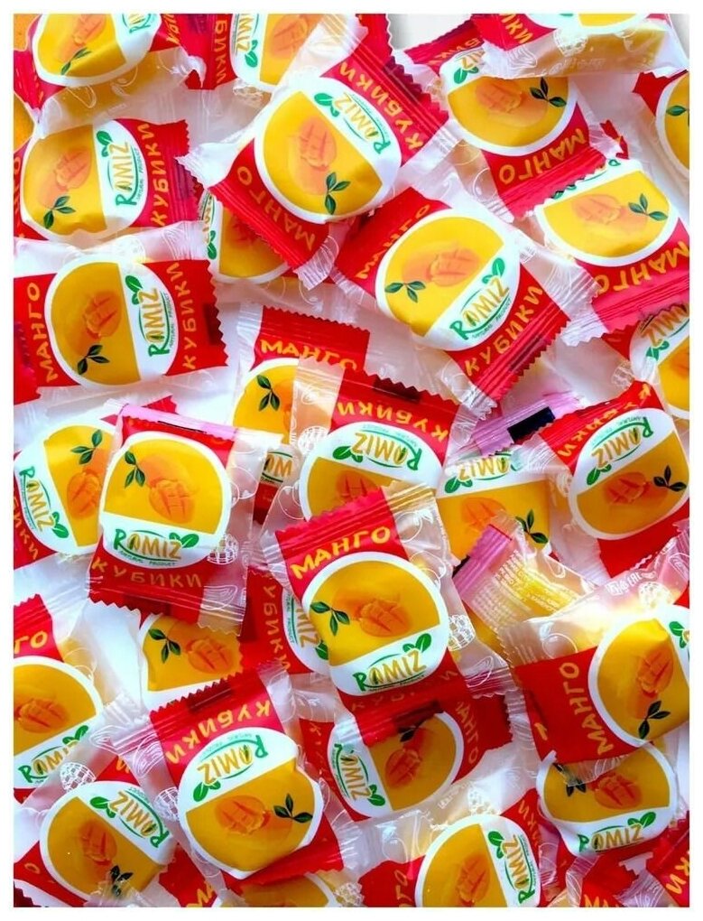 Конфеты манго кубиками 500гр - фотография № 2