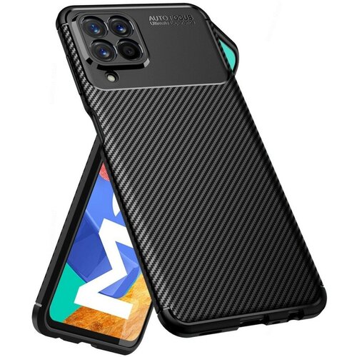 Накладка силиконовая для Samsung Galaxy M33 5G M336 под карбон чёрная