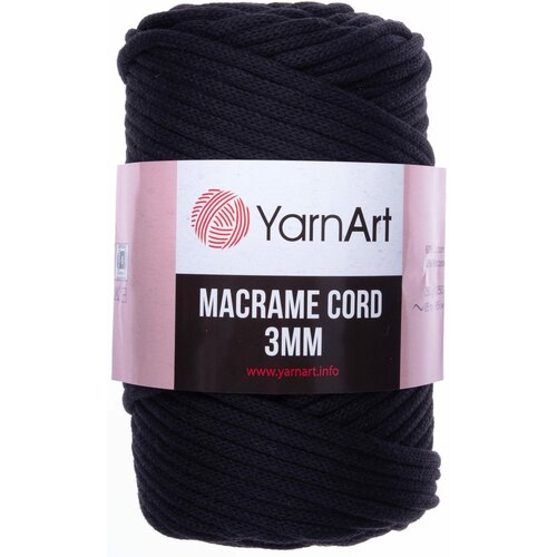 Пряжа Macrame Cord 60% хлопок, 40% вискоза/полиэстер 3 мм 85м/250гр