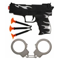 Набор Полицейского Пистолет с наручниками / Полицейский детский набор для мальчика / Спецназ