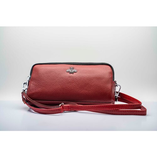 фото Сумка клатч bgt-bag-darkred, фактура зернистая, красный