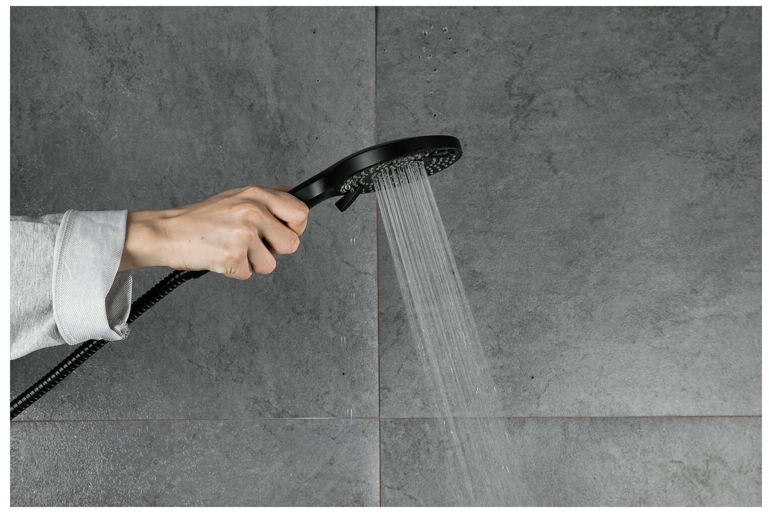 Смеситель для ванны с душем Frap H67-6 , черный матовый - фото №11