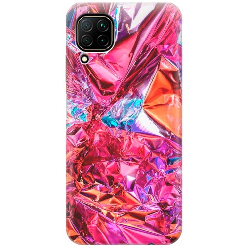 фото Re:pa накладка transparent для huawei p40 lite с принтом "розовая фольга"