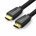 Кабель Ugreen HD118 (40410) HDMI Male To Male Cable with Nylon Braid (2 метра) чёрный - изображение