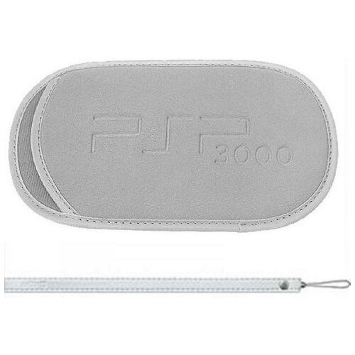 чехол для psp всех версий Мягкий чехол + ремешок Серый для Sony PSP-1000/2000/3000 (PSP)