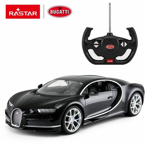 Машина р у 1:14 Bugatti Chiron Цвет Черный 75700B rastar машина р у bugatti chiron 1 14 со светом