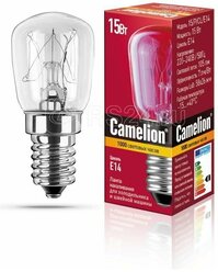 Лампа CAMELION T26 Е14 15Вт 105Лм 220В CAMELION 15/P/CL/E14 12116, накаливания, прозрачная, для холодильника, швейной машины, ночника