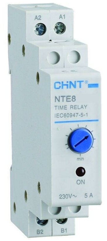 Реле времени NTE8-120B (задержка времени включения) 12-120с 1НО AC 230В (R) 258459 CHINT