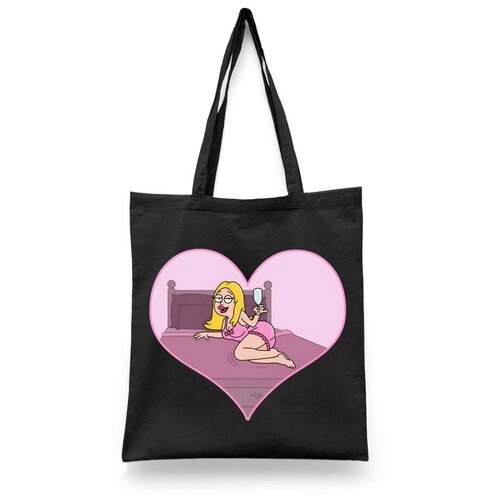 фото Сумка-шоппер унисекс каждому своё "американский папаша!/american dad!" белая