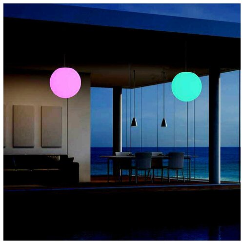Декоративный подвесной светильник шар разноцветный Moonlight 40 см 220V RGB