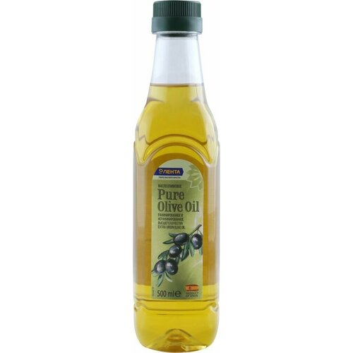Масло оливковое лента Pure рафинированное c нерафинированным, Extra Virgin, 500 мл - 2 шт.
