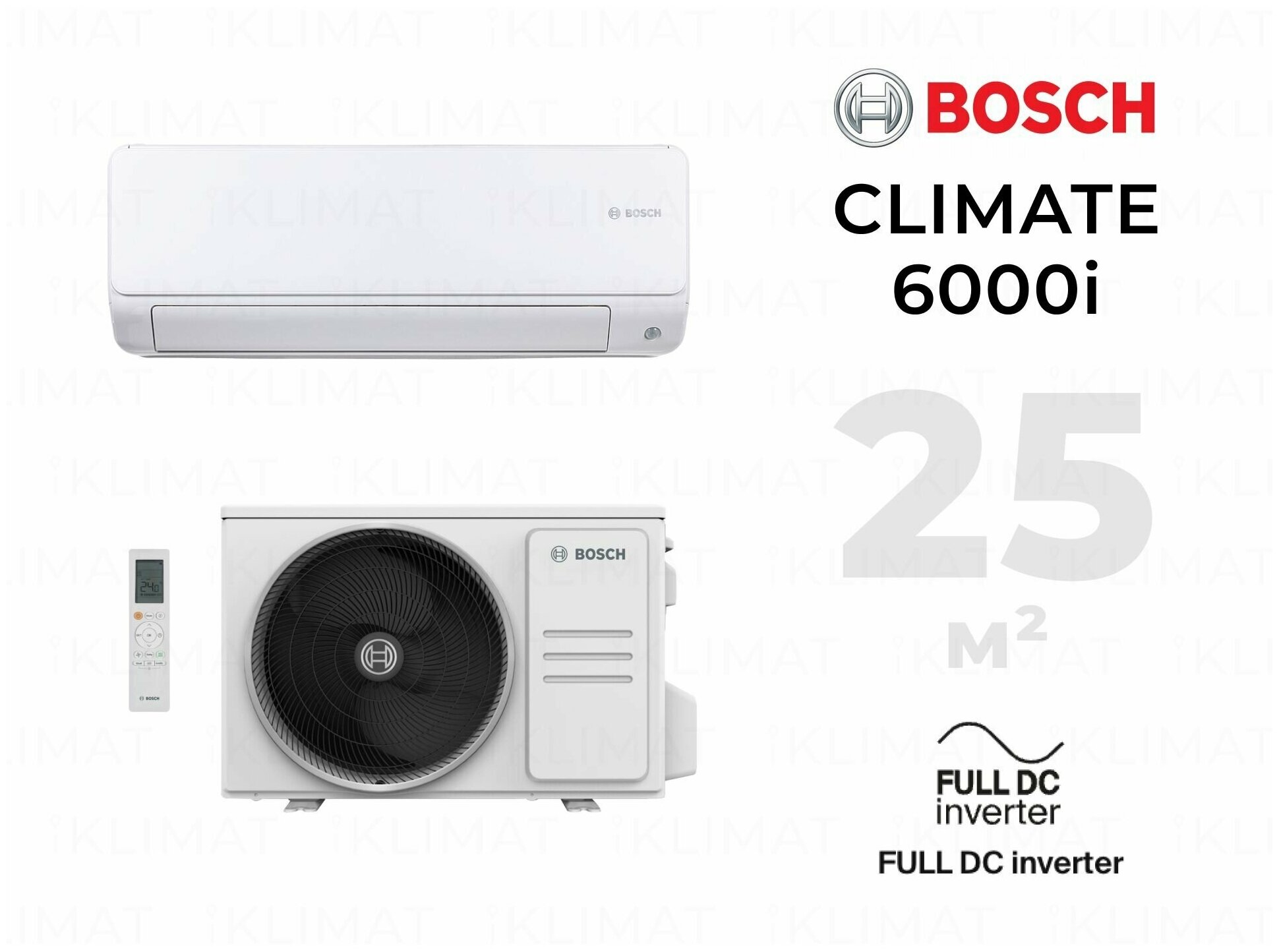 Настенный кондиционер Bosch Climate 6000i CL6001iU W 26 E/CL6001i 26 E