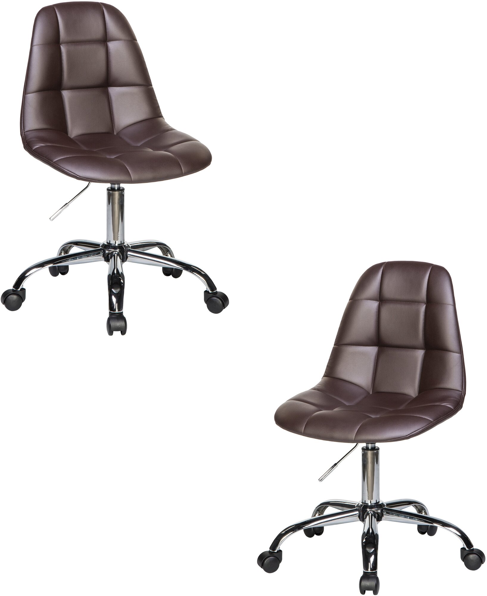 Набор 2 шт. Офисное кресло для персонала DOBRIN MONTY, LM-9800, коричневый