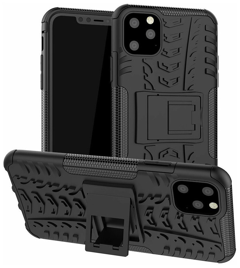 Чехол Hybrid Armor для iPhone 11 Pro Max (черный)