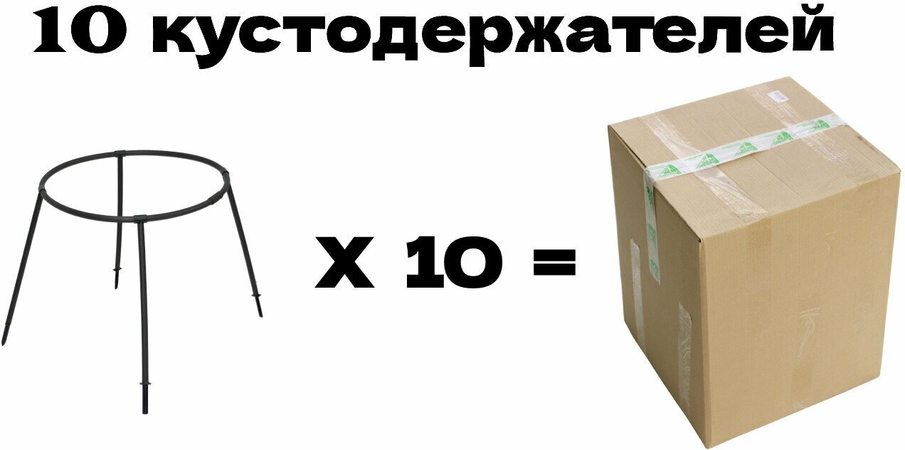 Кустодержатель, Комплект-Агро Смородина, 64*64*63 см, черный, комплект- 10 шт.