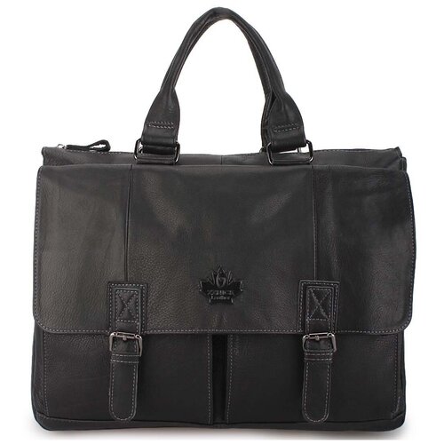 Мужской портфель из натуральной кожи «Сильвер» M1313 Black