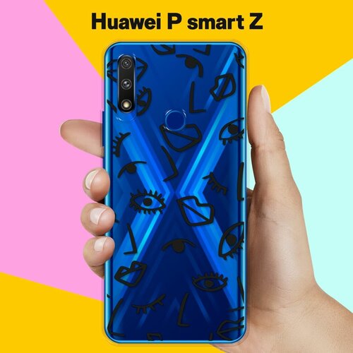Силиконовый чехол Глаза и губы на Huawei P smart Z силиконовый чехол глаза и губы на huawei y6s