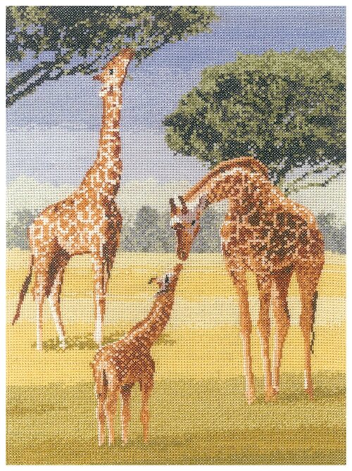 Heritage Набор для вышивания Жирафы, 22 x 32 см (PGGI1023E)