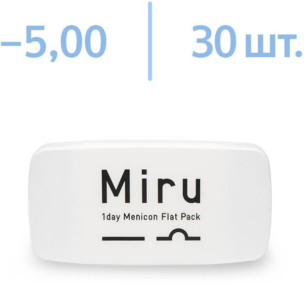 Menicon Miru 1day Flat Pack(30 линз) -5.00 R 8.6