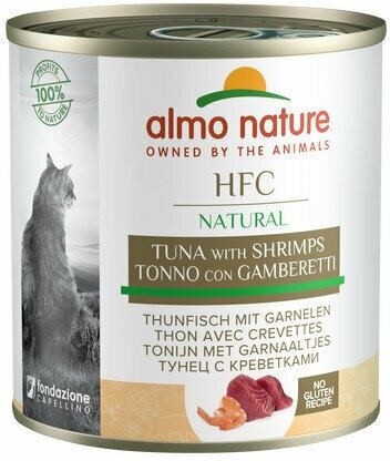 Almo Nature Консервы для кошек с Тунцом и Креветками (Natural - Tuna and Shrimps) 0,28 кг