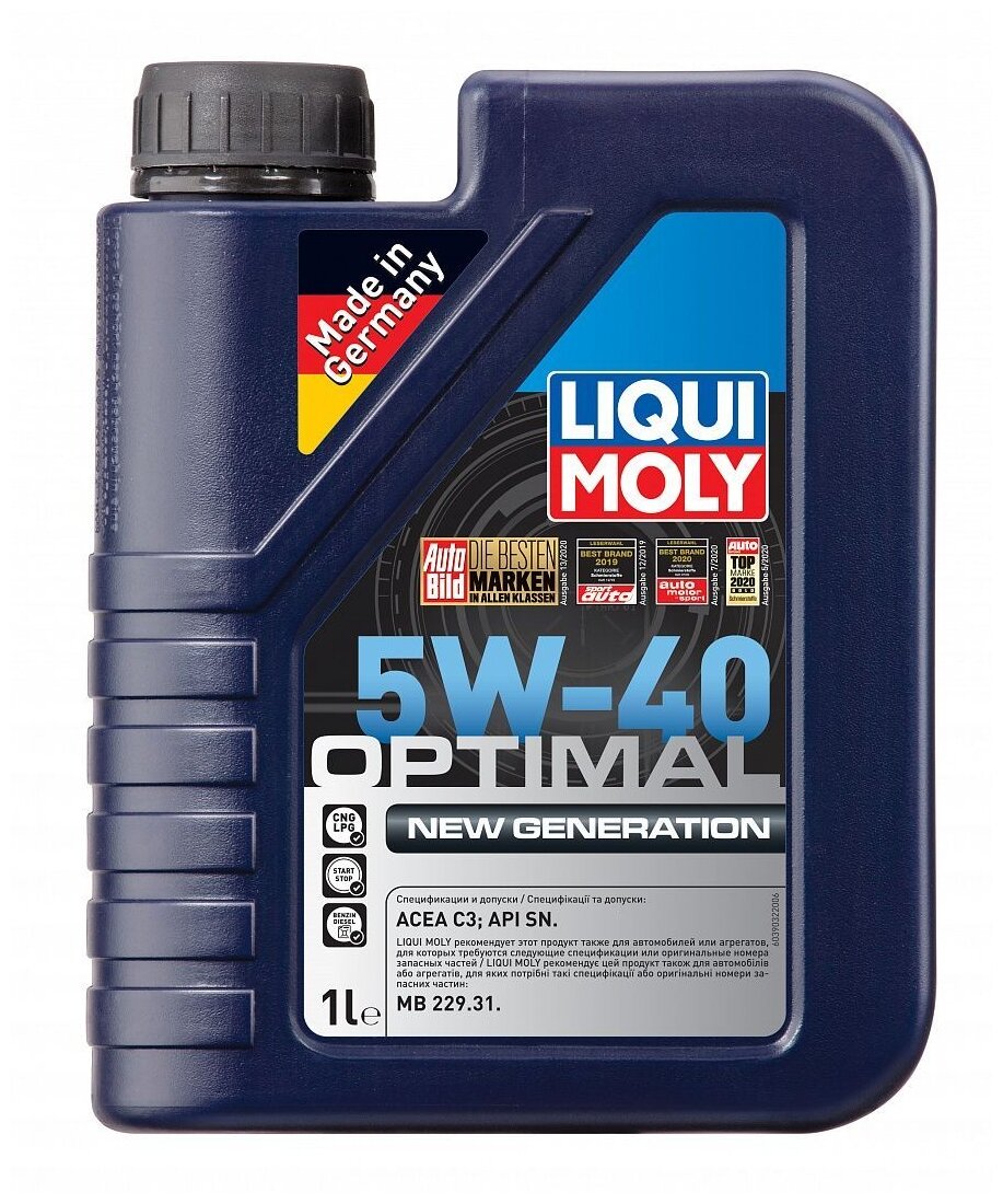 HC-синтетическое моторное масло LIQUI MOLY Optimal New Generation 5W-40