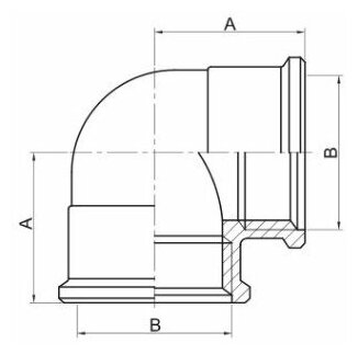 Фитинг резьба угольник 90° STOUT SFT-0011-000012