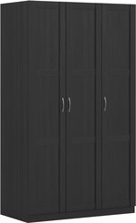 Шкаф ГУД ЛАКК Пегас, 3 двери сборные, 116х58х202 см, черный, дуб венге