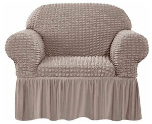 Чехол на кресло с оборкой, на резинке, универсальный, натяжной, накидка -дивандек на кресло — купить в интернет-магазине по низкой цене на ЯндексМаркете