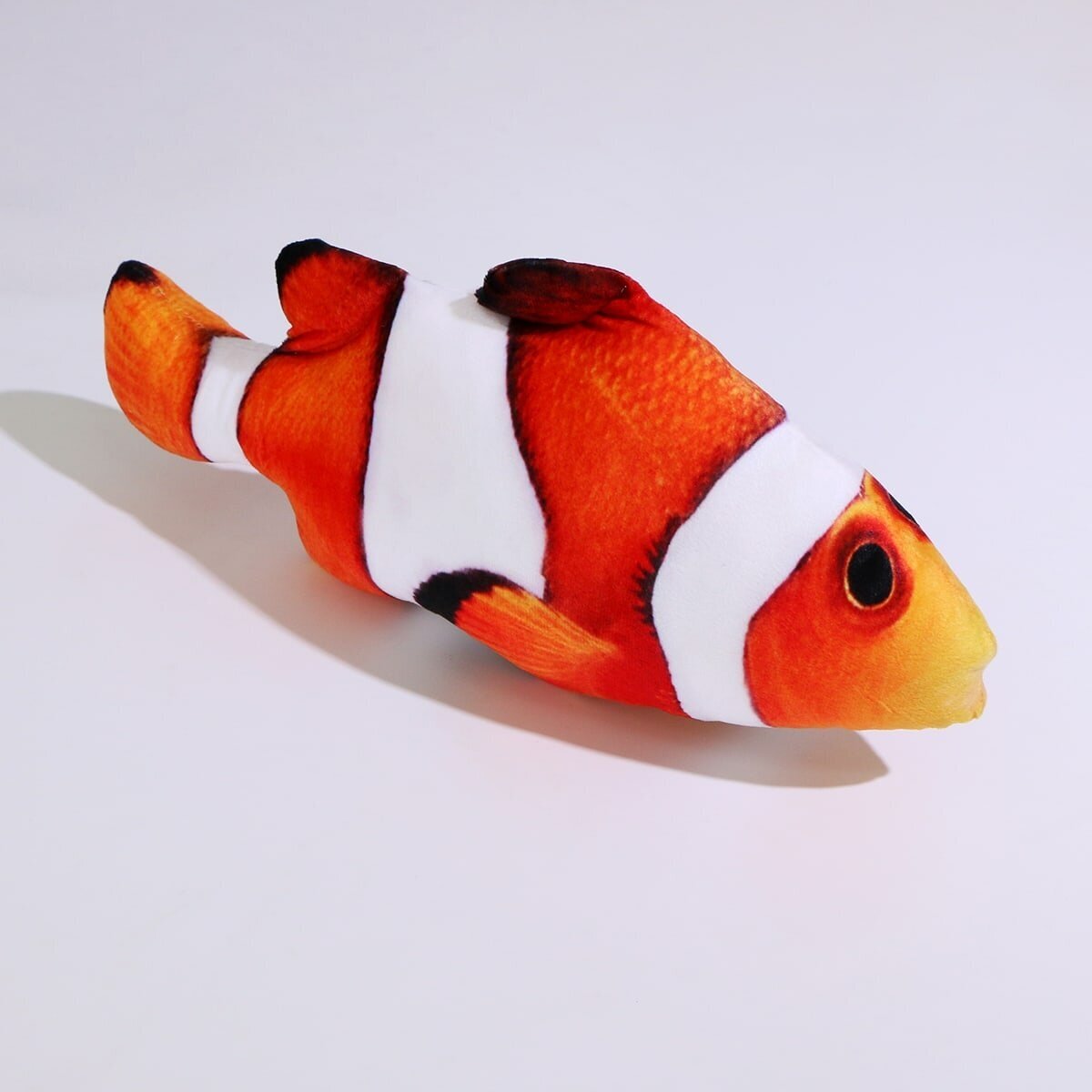 Рыбка Немо ZooWell игрушка мягкая развлечение антистресс для кошек с кошачьей мятой Рыба 20см - фотография № 1