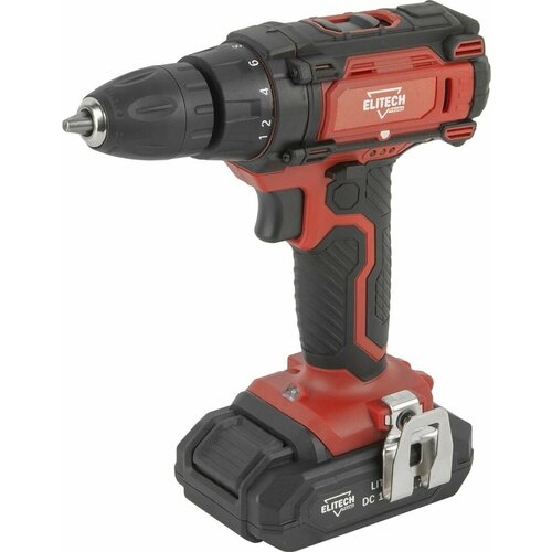 Дрель-шуруповерт аккумуляторная Elitech ДА 18СЛ 18 В 2x17 Ач 921300₽
