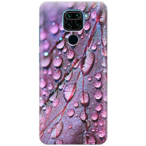 фото Re:pa накладка transparent для xiaomi redmi note 9 с принтом "лист в каплях"