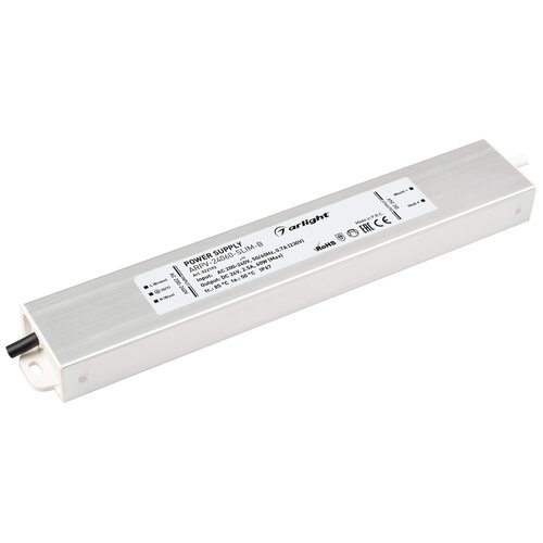 фото Блок питания arpv-24060-slim-b (24v, 2.5a, 60w) (arlight, ip67 металл, 3 года)